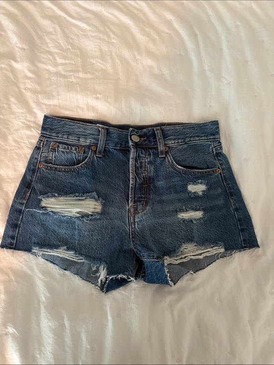 Aeropostale Pants - Women’s Distressed Denim Shorts - Blue